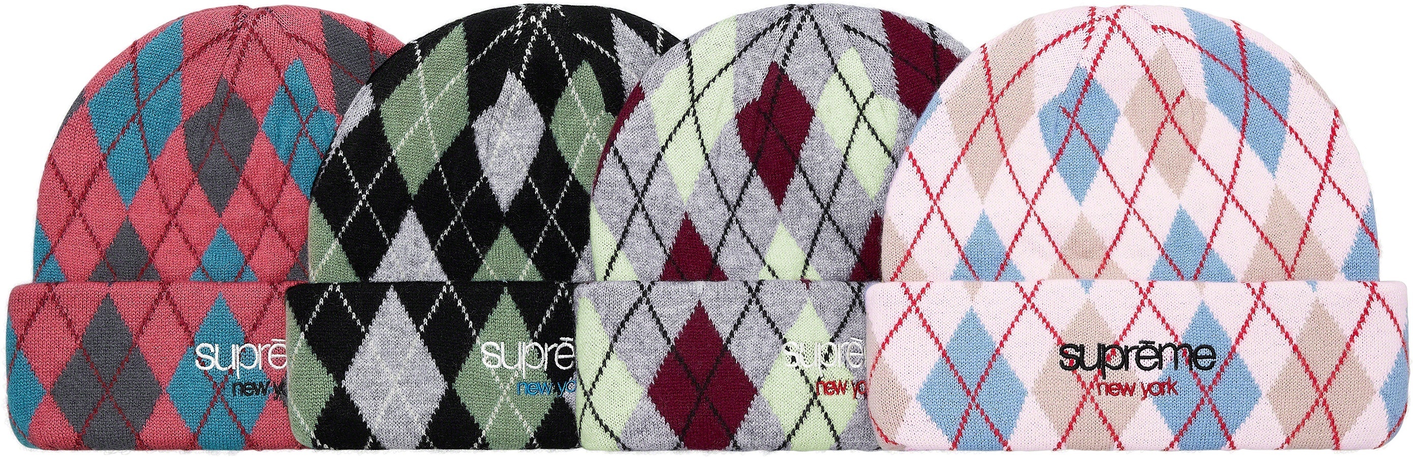 Argyle Cashmere Beanie